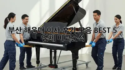 부산 해운대 이사 후기 모음: BEST 5 업체 비교분석!